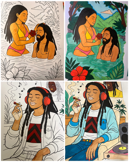 Color The Vibes (Digital PDF Download) Adult Coloring Book