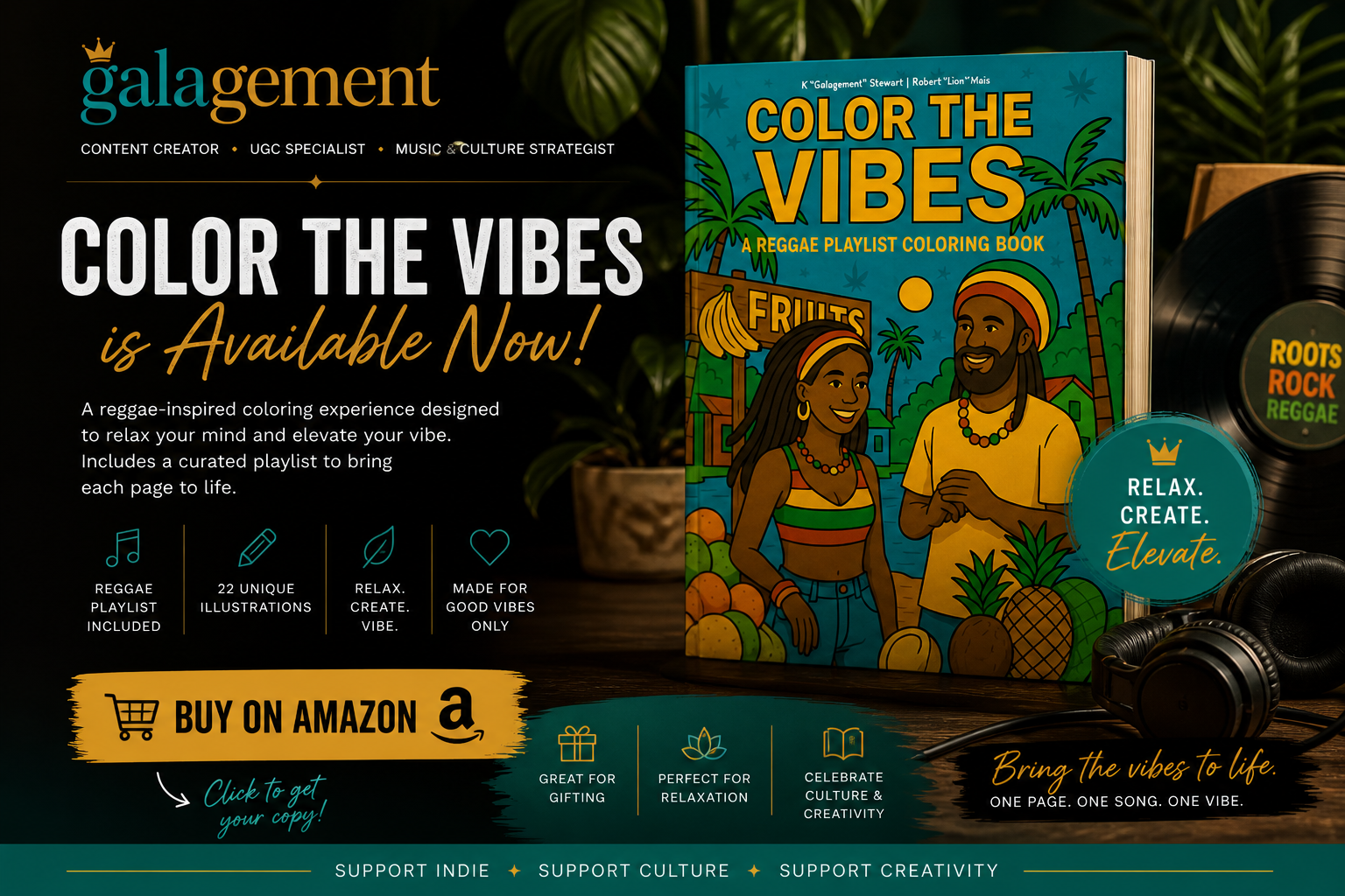 Color The Vibes Coloring Book Galagement