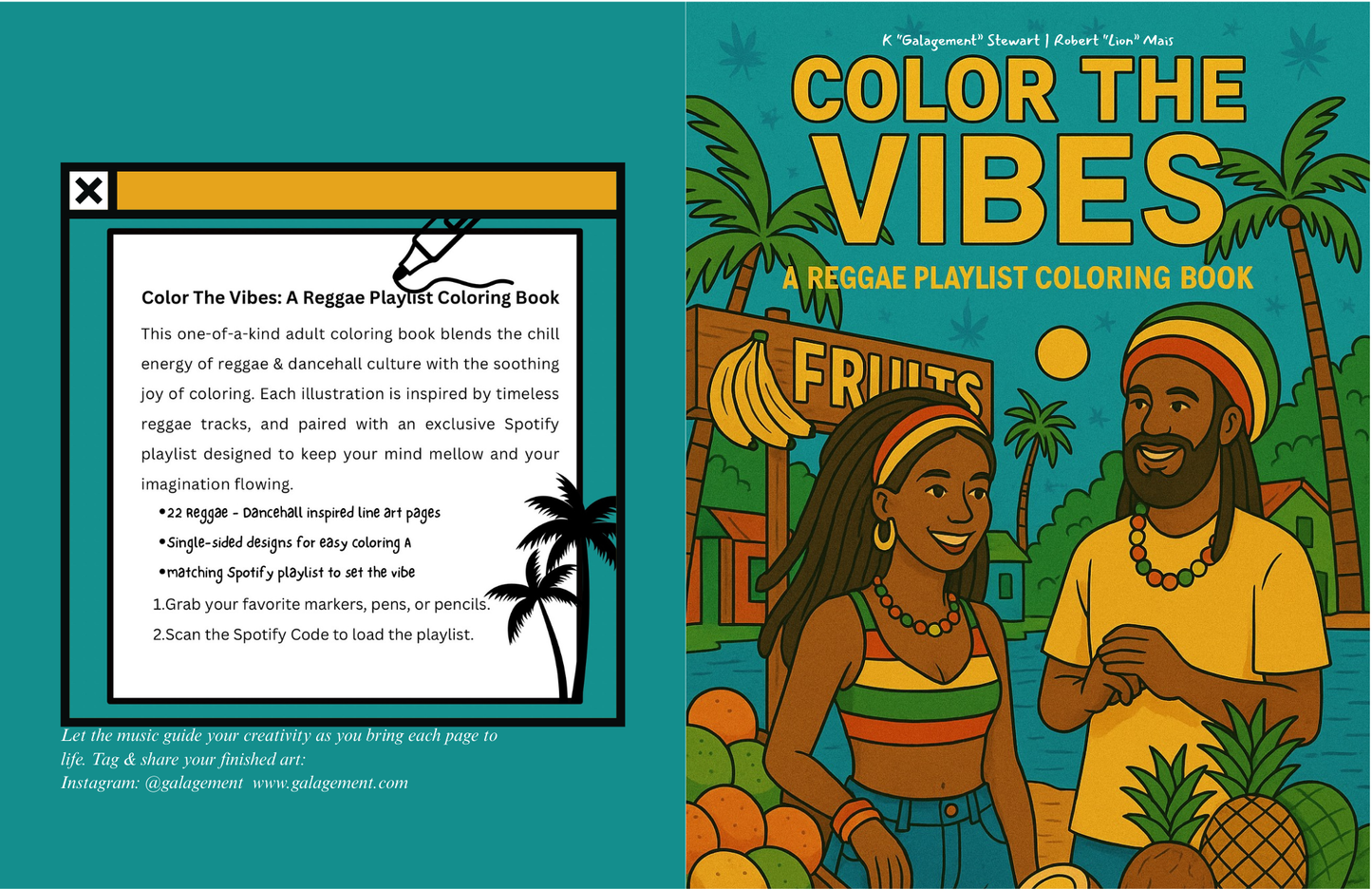 Color The Vibes (Digital PDF Download) Adult Coloring Book