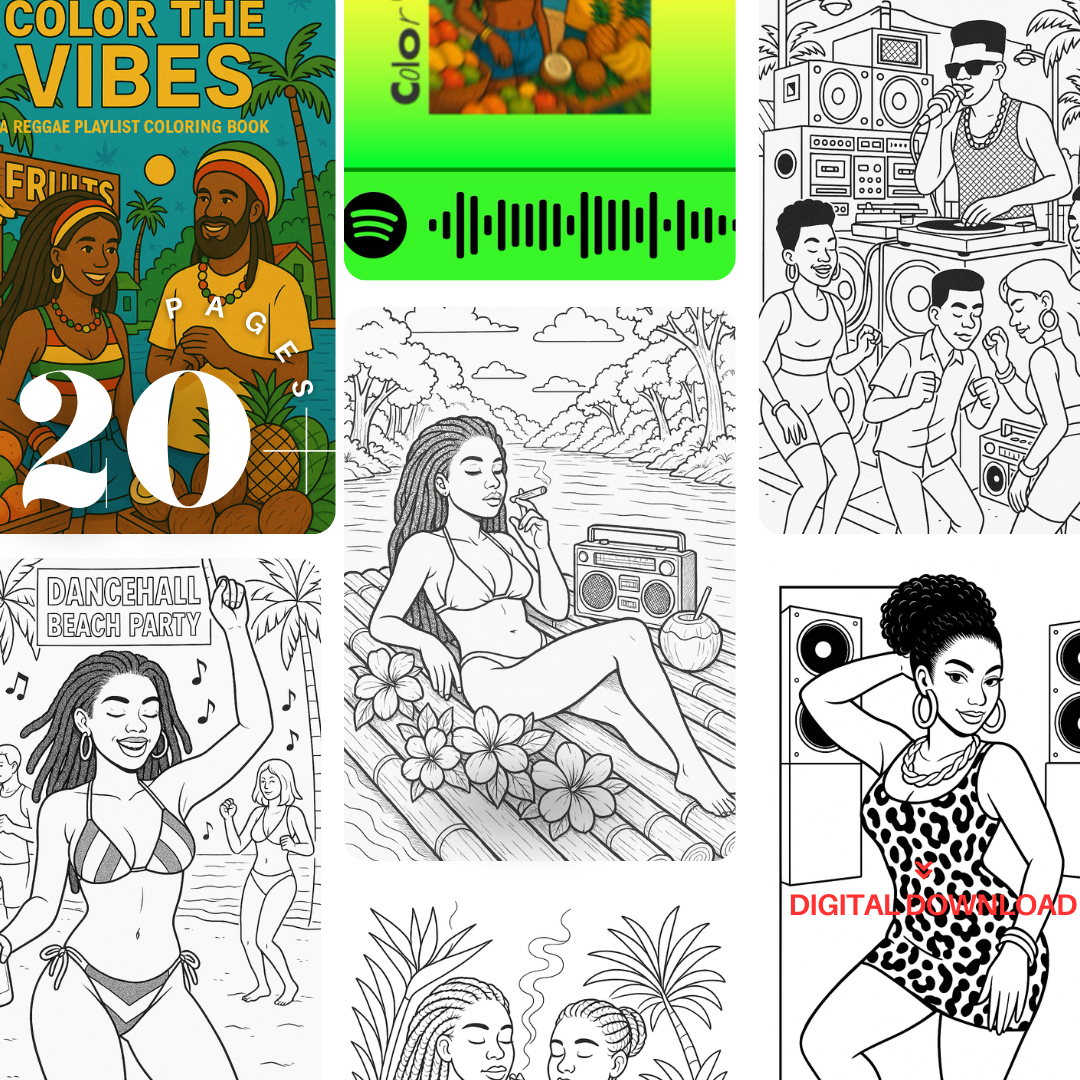 Color The Vibes (Digital PDF Download) Adult Coloring Book