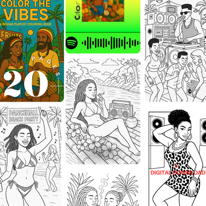 Color The Vibes (Digital PDF Download) Adult Coloring Book